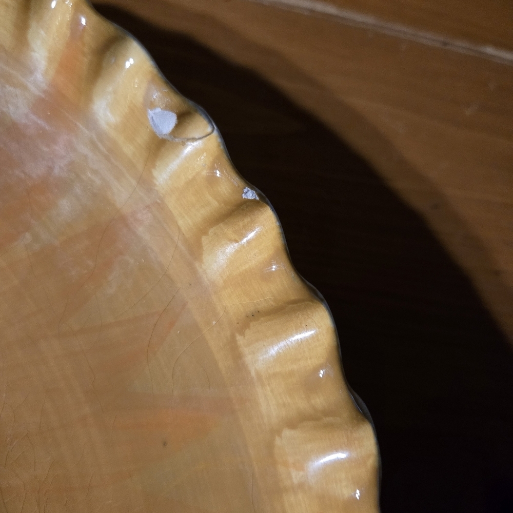 Di Mani Vintage Italian Pottery Sunburst Ruffled Edge Ceramic Plate - Picture 3 of 8